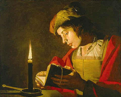 Matthias Stom - Joven leyendo (1615-1649)